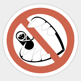 No baby eating Sticker